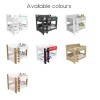White and Oak Bunk Bed with Shelves - Sky