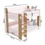 Pink and Oak Bunk Bed with Shelves - Sky