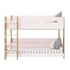 Pink and Oak Bunk Bed with Shelves - Sky