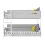 Grey and White Bunk Bed with Shelves - Sky