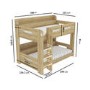 Oak Bunk Bed with Shelves - Sky