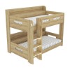 Light Oak Wooden Bunk Bed with Shelves - Sky