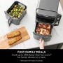 Ninja SL400UK Double Stack XL 9.5L 6-in-1 Dual Air Fryer  Twin Baskets  Healthy Crispy Cooking  Grey