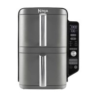 Ninja SL400UK Double Stack XL 9.5L 6-in-1 Dual Air Fryer  Twin Baskets  Healthy Crispy Cooking  Grey