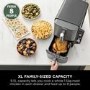 Refurbished Ninja SL400UK Double Stack XL 9.5L 6-in-1 Dual Air Fryer Grey