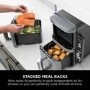 Ninja SL400UK Double Stack XL 9.5L 6-in-1 Dual Air Fryer  Twin Baskets  Healthy Crispy Cooking  Grey