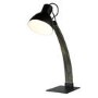 Rustic Desk Lamp in Matte Black & Wood by Searchlight