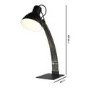 Rustic Desk Lamp in Matte Black & Wood by Searchlight