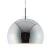 GRADE A1 - Round Pendant Ceiling Light in Chrome - Industrial Style