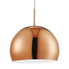 Copper Pendant Light with Round Shade - Industrial 