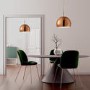 Copper Pendant Light with Round Shade - Industrial 