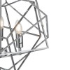 GRADE A1 - Cube Geometric Chrome Ceiling Chandelier Light with 3 Candle Lights