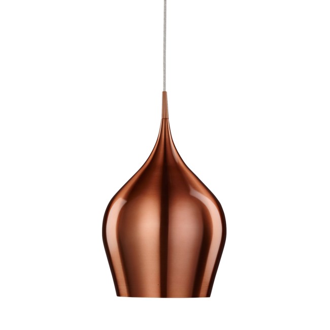 GRADE A1 - Vibrant Copper Ceiling Pendant Light with Braided Cable