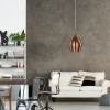 Copper Ceiling Pendant Light with Braided Chain - Searchlight