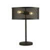 Table Lamp in Black with Mesh Shade - Fishnet