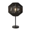 GRADE A1 - Black Wicker Table Lamp