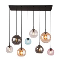 Multi Coloured Glass Bar Pendant Light - Searchlight Mardi Gras