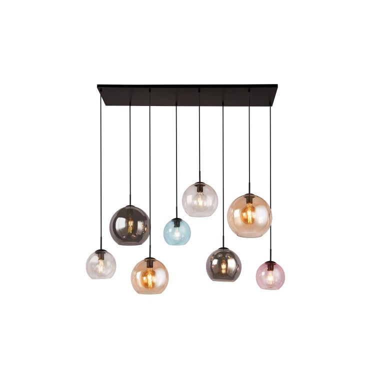 Multi Coloured Glass Bar Pendant Light - Searchlight Mardi Gras