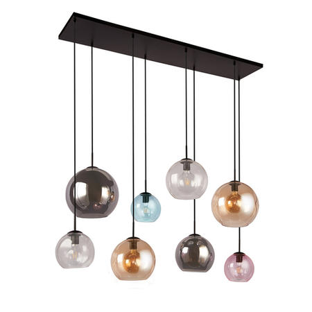 Multi Coloured Glass Bar Pendant Light - Searchlight Mardi Gras