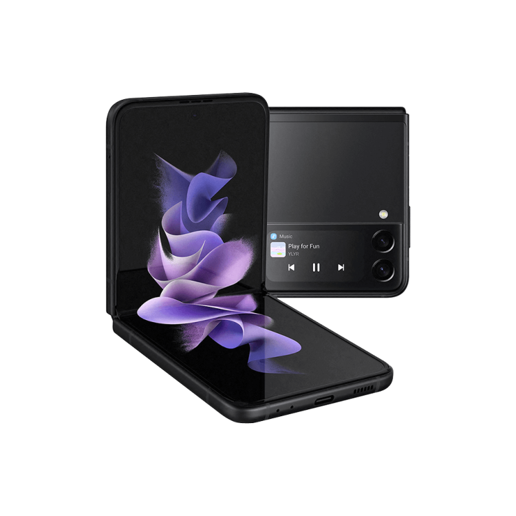 Refurbished Samsung Galaxy Z Flip3 128GB 5G Mobile Phone - Phantom Black