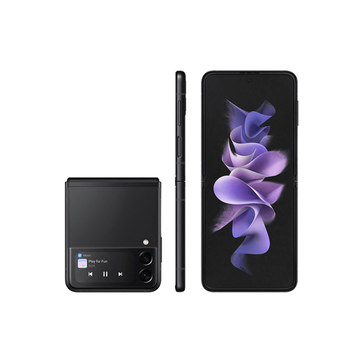 Refurbished Samsung Galaxy Z Flip3 128GB 5G Mobile Phone - Phantom Black