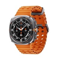 GRADE A1 - Samsung Galaxy Watch Ultra Titanium Grey with Marine Orange Band 32GB LTE Smartwatch