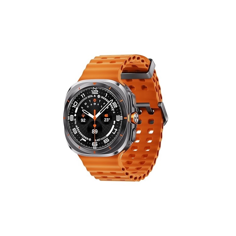 GRADE A1 - Samsung Galaxy Watch Ultra Titanium Grey with Marine Orange Band 32GB LTE Smartwatch
