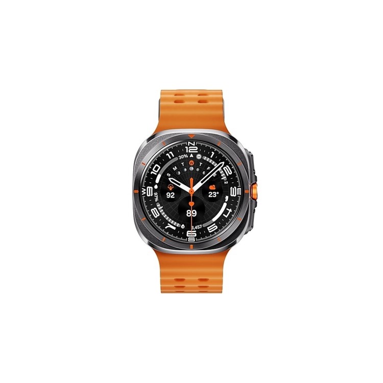 GRADE A1 - Samsung Galaxy Watch Ultra Titanium Grey with Marine Orange Band 32GB LTE Smartwatch