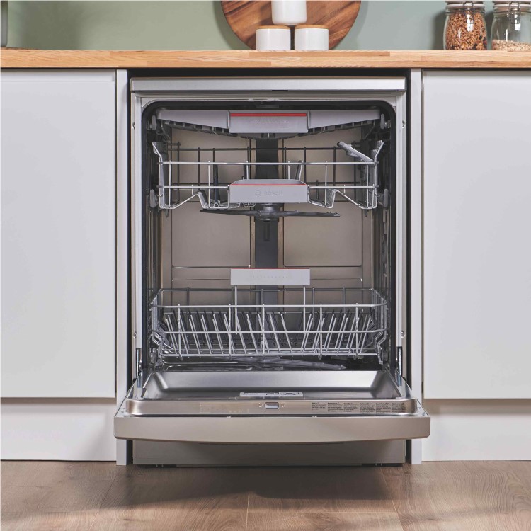 Bosch Series 6 Freestanding Dishwasher - Smart Wi-Fi, B-Rated, Brushed steel anti-fingerprint