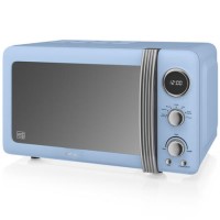Swan Retro Digital SM22030BLN 20L 800W Freestanding Microwave - Blue