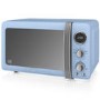 Swan Retro Digital SM22030BLN 20L 800W Freestanding Microwave - Blue