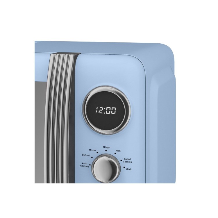 Swan Retro Digital SM22030BLN 20L 800W Freestanding Microwave - Blue