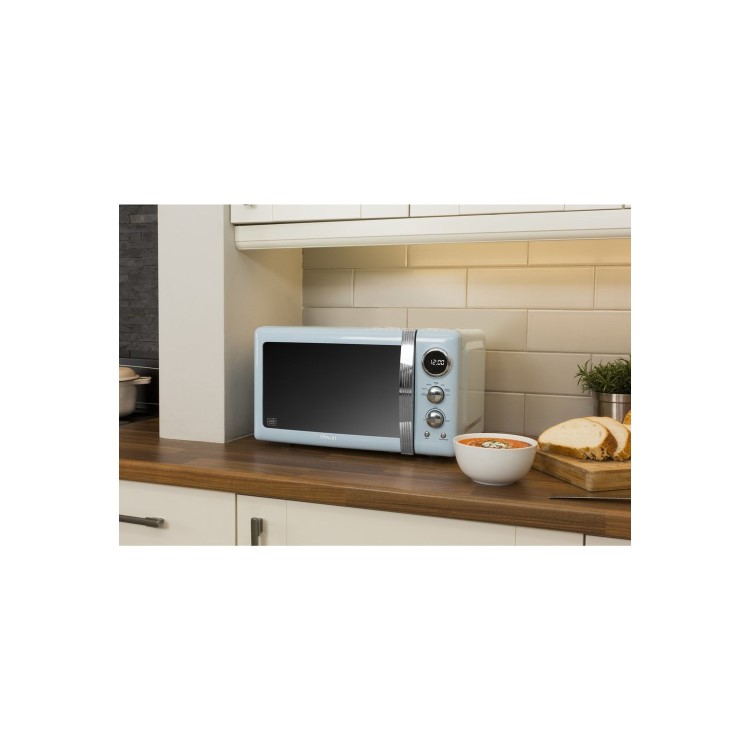 Swan Retro Digital SM22030BLN 20L 800W Freestanding Microwave - Blue