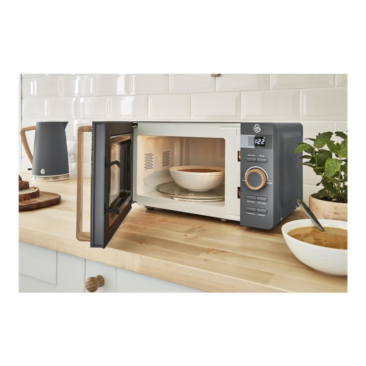 Swan SM22036GRYN 20L Nordic Digital Microwave - Slate Grey