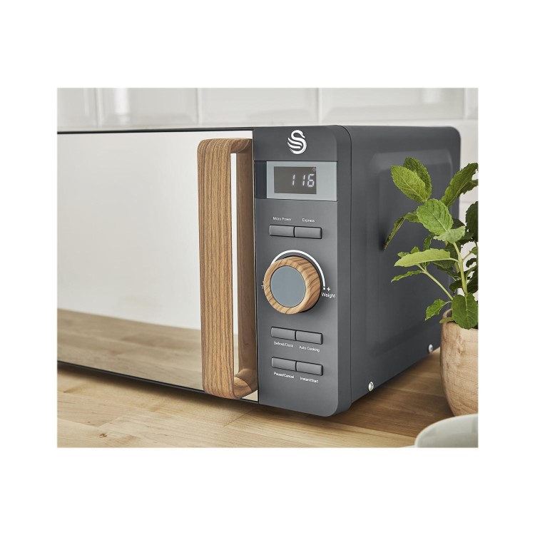 Swan SM22036GRYN 20L Nordic Digital Microwave - Slate Grey