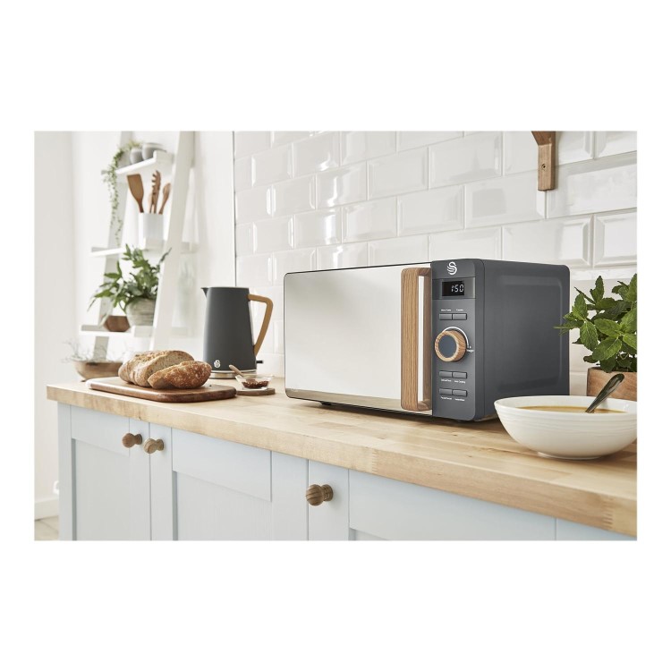 Swan SM22036GRYN 20L Nordic Digital Microwave - Slate Grey