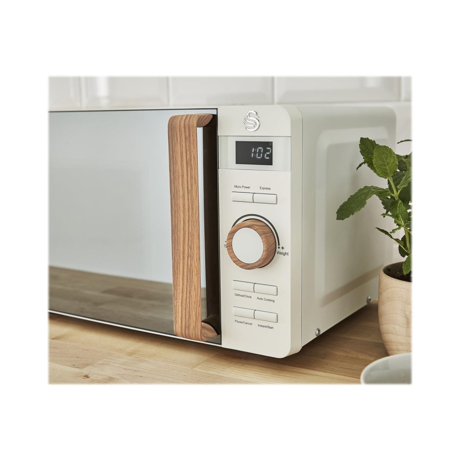 Swan SM22036WHTN 20L Nordic Digital Microwave White BuyItDirect.ie