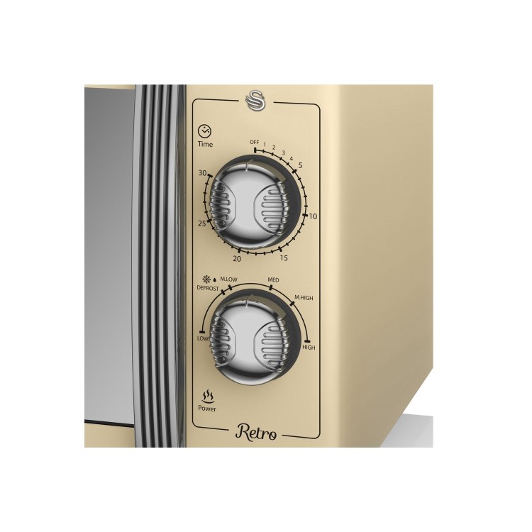 Swan Retro SM22070CN 25L 900W Freestanding Microwave - Cream