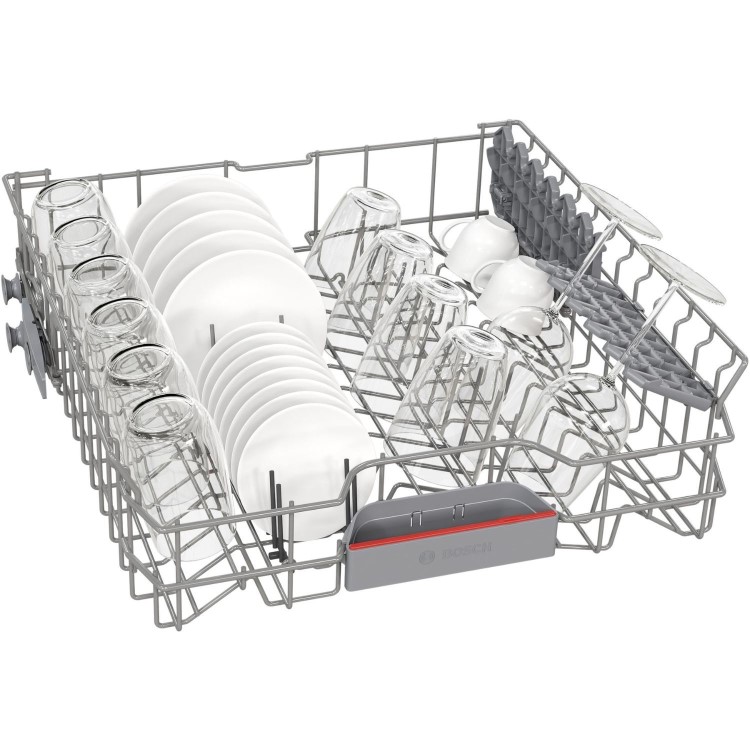Bosch Series 4 Integrated Dishwasher - Smart, C-rated, Silver control panel