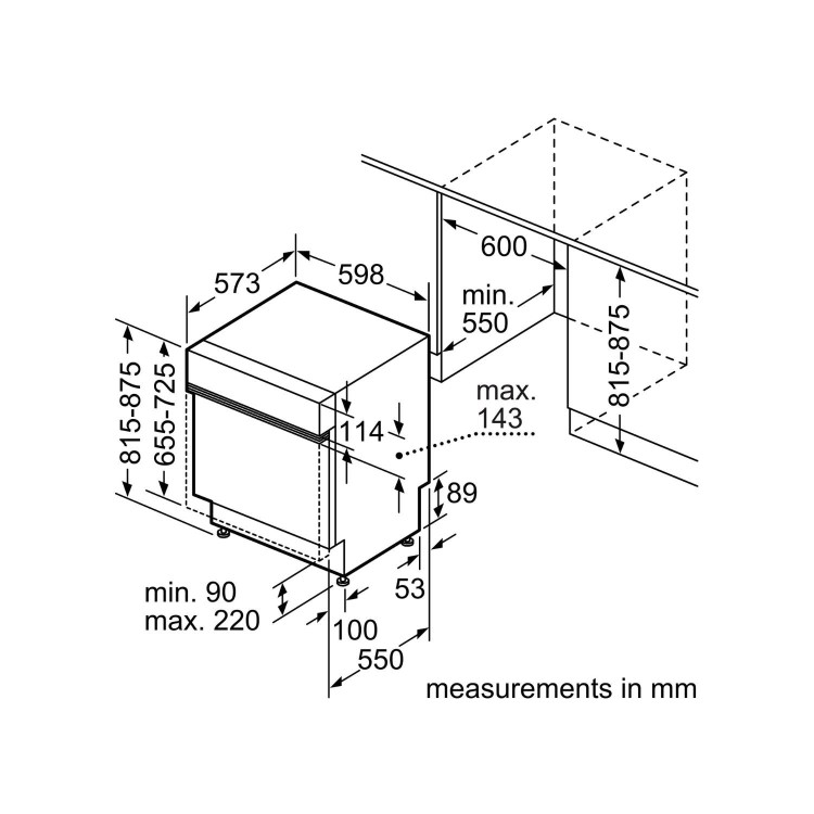 Bosch Series 2 Semi-Integrated Dishwasher - Smart Wi-Fi D-Rated Black control panel