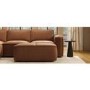 Brown Real Leather Footstool - Samuel