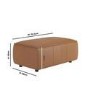 Brown Real Leather Footstool - Samuel