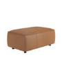 Brown Real Leather Footstool - Samuel
