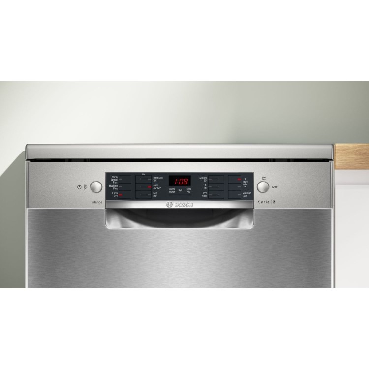 Bosch Series 2 Freestanding Dishwasher -  ActiveWater, Brushed steel anti-fingerprint