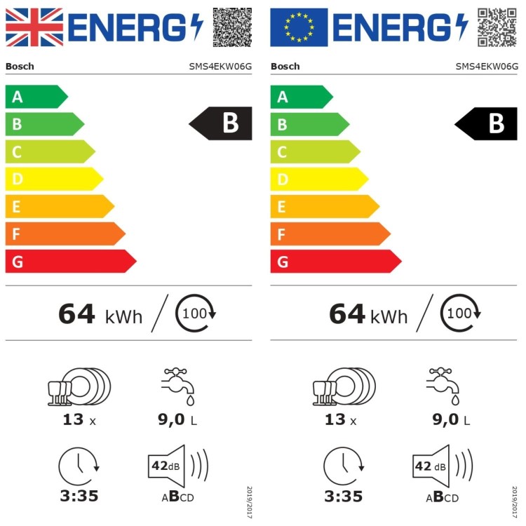Bosch Series 4 Freestanding Dishwasher - Smart Wi-Fi B-Rated White