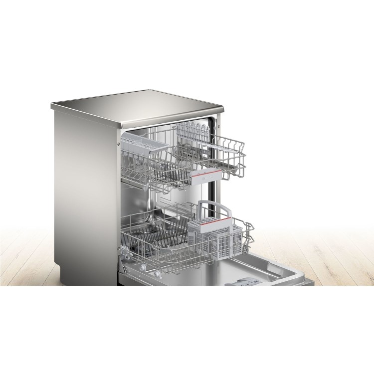Bosch Series 4 13 Place Settings Freestanding Dishwasher - Silver