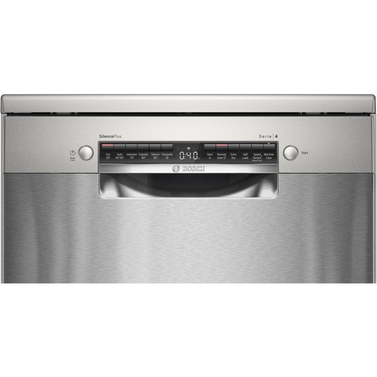 Bosch Series 4 14 Place Settings Freestanding Dishwasher - Silver
