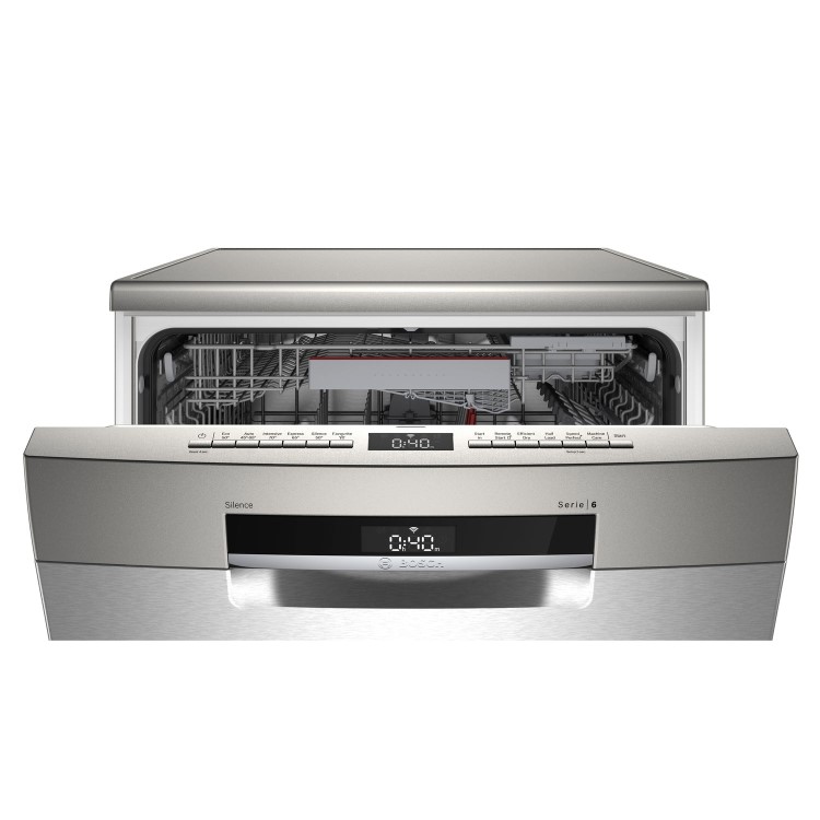 Refurbished Bosch Series 6 SMS6EDI02G 13 Place Freestanding Dishwasher Silver