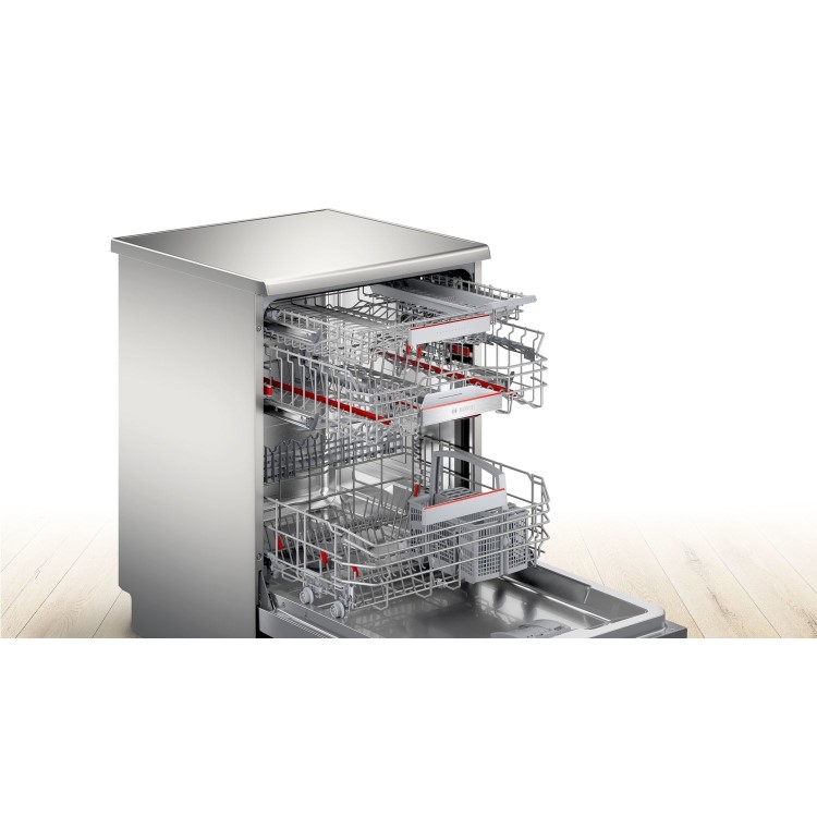 Refurbished Bosch Series 6 SMS6EDI02G 13 Place Freestanding Dishwasher Silver