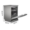 Bosch Series 6 14 Place Settings Freestanding Dishwasher - Silver